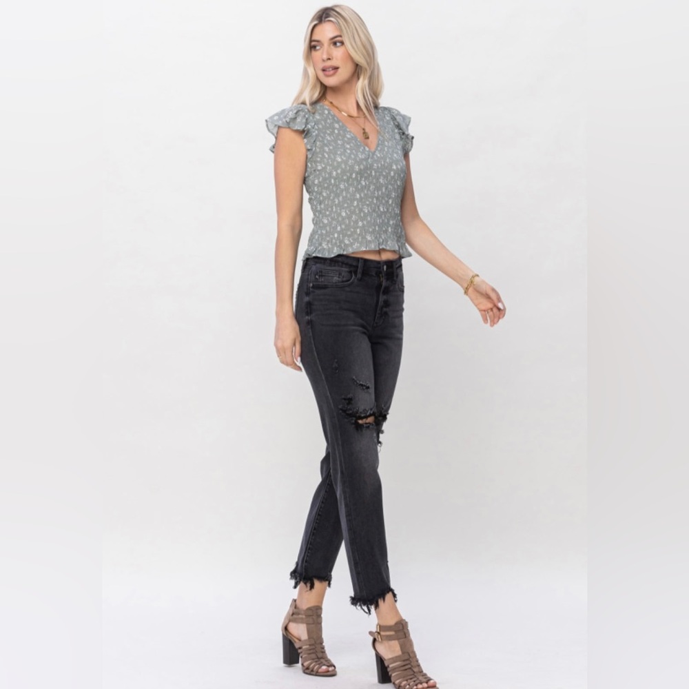 Judy Blue Boyfriend Distressed Jeans
